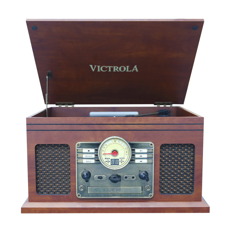 复古型6合1黑胶唱片机